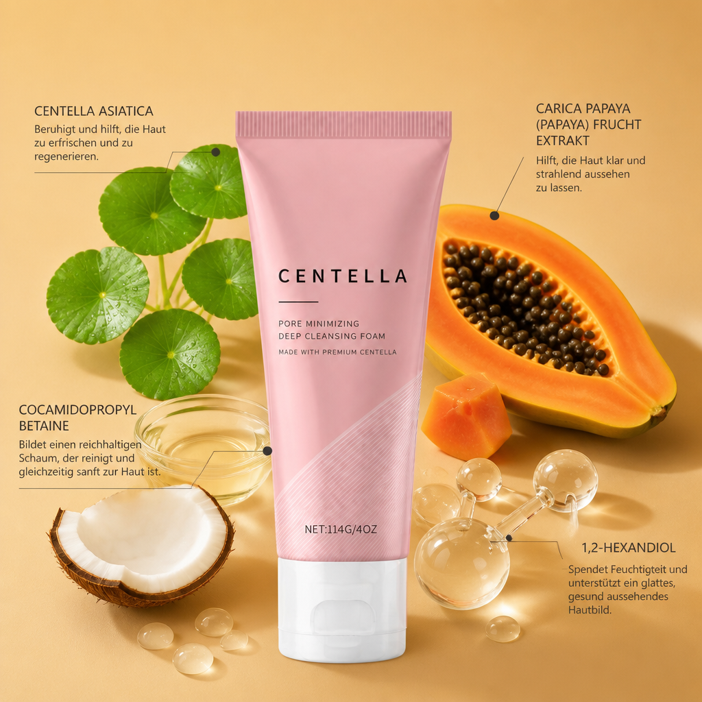 Papaya & Centella Reinigungsschaum – Für Frische, Klarer Wirkende Haut