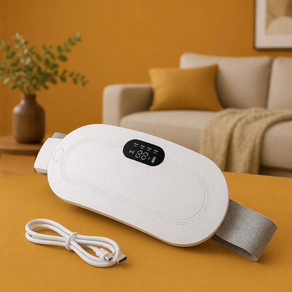 Wärmedyna Gegen Menstruationsbeschwerden & Bauchmassagegerät Mit Wärme- Und Vibrationsfunktion