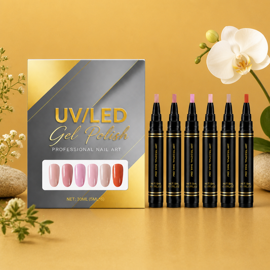 UV/LED-Gel-Nagellack-Set – Sanfte Nude-Töne für elegante Nagel-Looks
