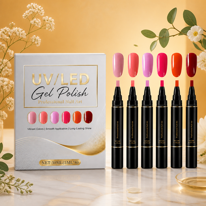 UV/LED-Gel-Nagellack-Set – Glänzende Farben für kreative Nagel-Looks