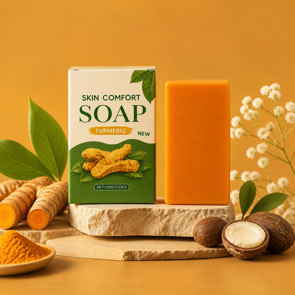 Kurkuma- & Sheabutter-Reinigungsseife – Pflegende Formel für weiche, frische Haut
