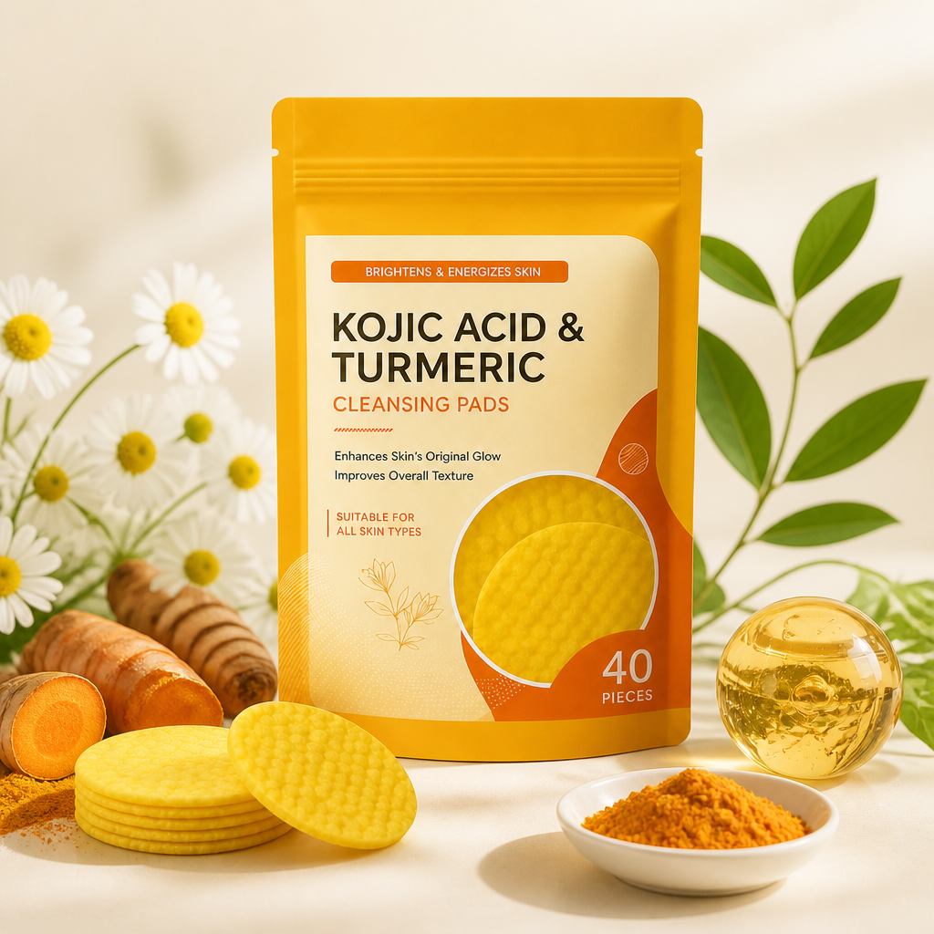 Kurkuma- & Kojisäure-Reinigungspads – Sanftes Peeling & strahlendere Haut