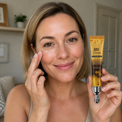Bienenvenom- & Hyaluronsäure-Faltenpflege-Augencreme für glatte, mit Feuchtigkeit versorgte Haut