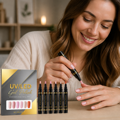 UV/LED-Gel-Nagellack-Set – Sanfte Nude-Töne für elegante Nagel-Looks