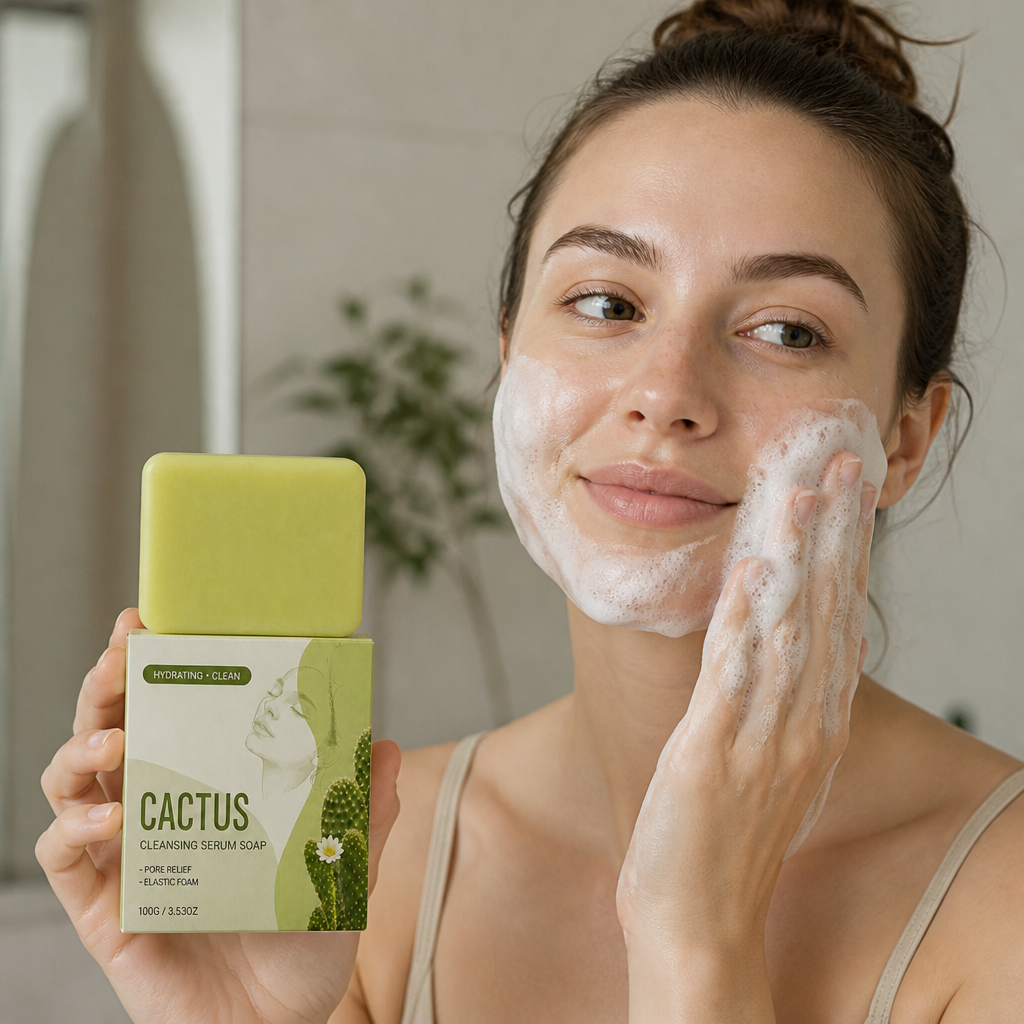 Kaktus-Feuchtigkeits-Reinigungsseife für frische, weiche & ausgeglichene Haut