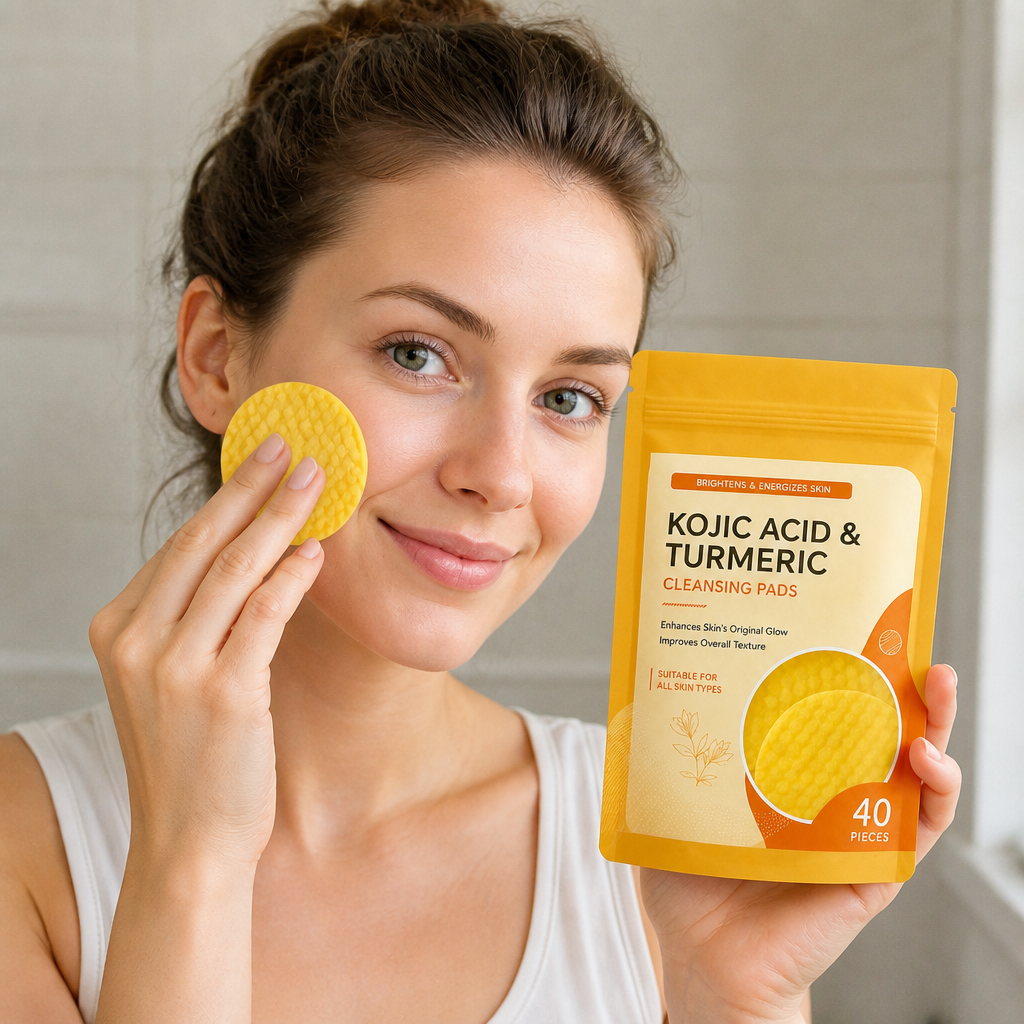 Kurkuma- & Kojisäure-Reinigungspads – Sanftes Peeling & strahlendere Haut
