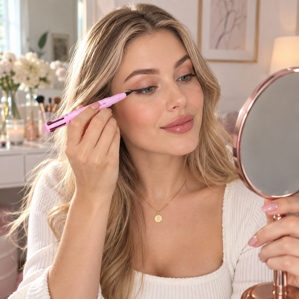 Vier herausdrehbare Make-up-Farben