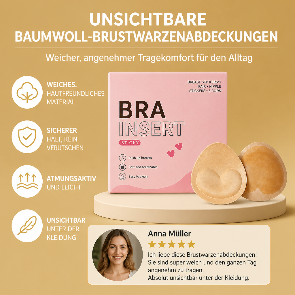 Unsichtbare Baumwoll-Brustwarzenabdeckungen – Weicher, angenehmer Tragekomfort für den Alltag
