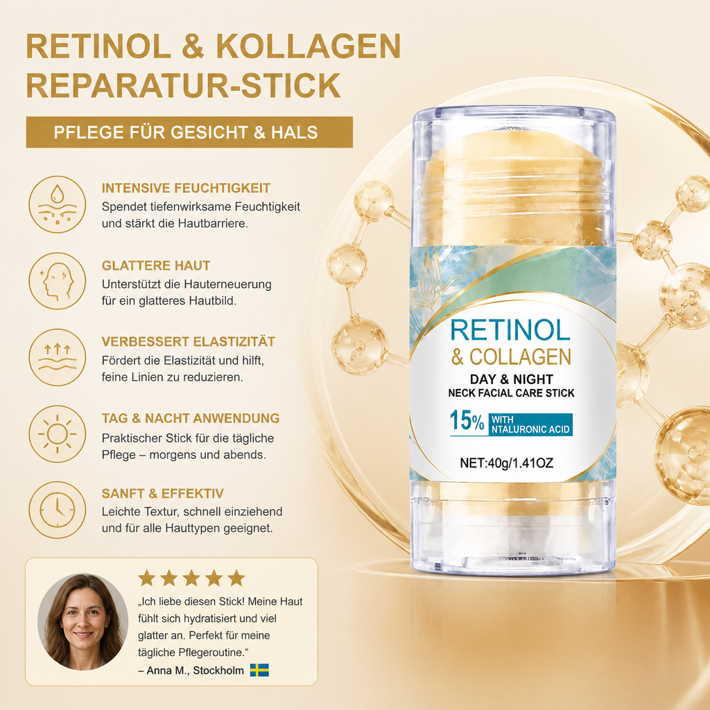 Retinol-Kollagen-Reparatur-Stick – Feuchtigkeitspflege für glatter wirkende Haut