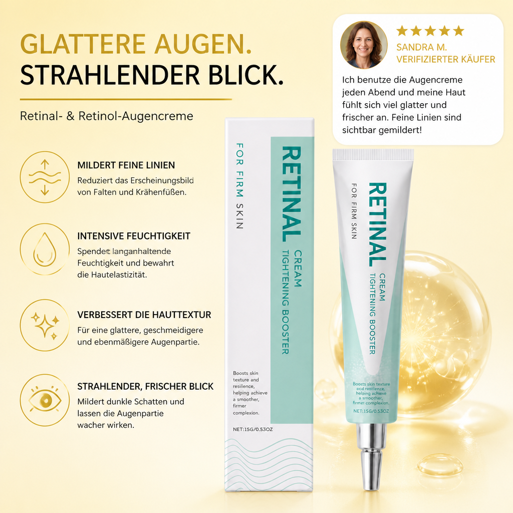 Retinal- & Retinol-Augencreme – Feuchtigkeitspflege für glatter wirkende Augen