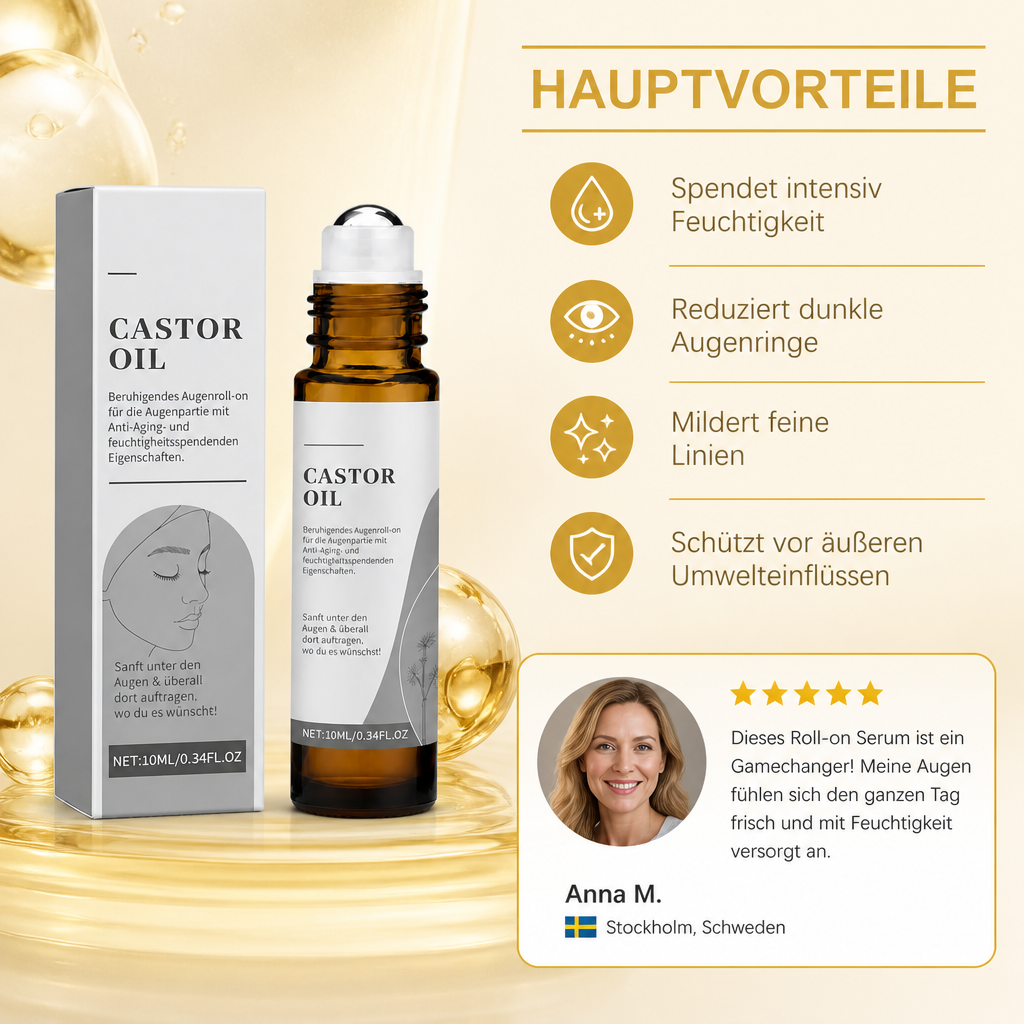 Feuchtigkeitsspendendes Augenserum mit Roll-Applikator und Vitamin E für glatte, erfrischte Haut