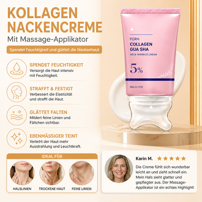 Kollagen-Nackencreme mit Massage-Applikator – Spendet Feuchtigkeit und glättet die Nackenhaut