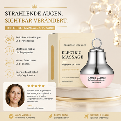Elektrische Peptid-Augencreme mit Massage-Applikator für strahlender wirkende Augen
