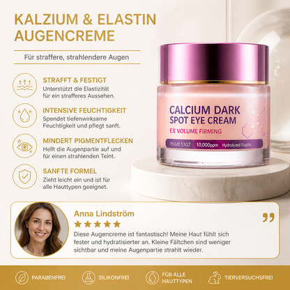 Kalzium- & Elastin-Augencreme für straffer und strahlender wirkende Augen