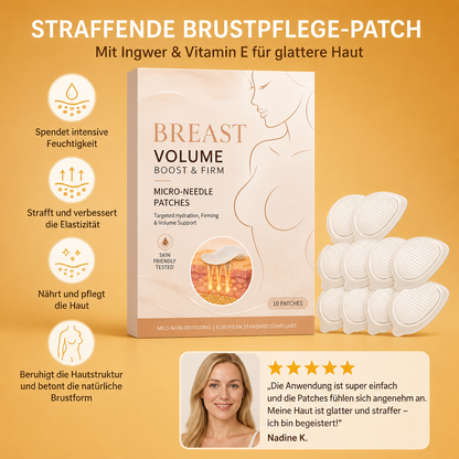 Straffendes Brustpflege-Patch mit Ingwer & Vitamin E für glattere Haut