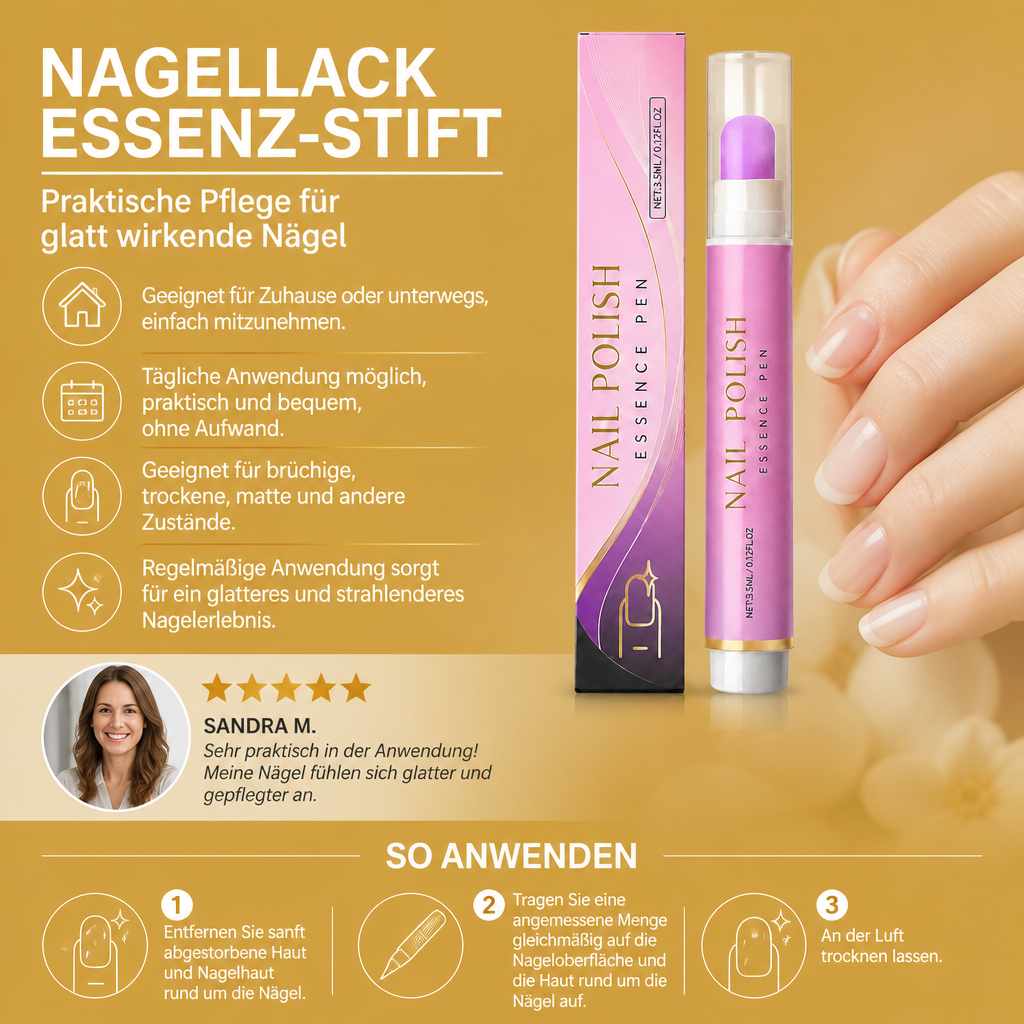 Nagellack-Essenz-Stift – Praktische Pflege für glatt wirkende Nägel
