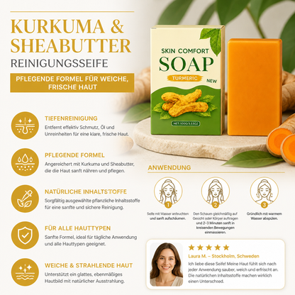 Kurkuma- & Sheabutter-Reinigungsseife – Pflegende Formel für weiche, frische Haut