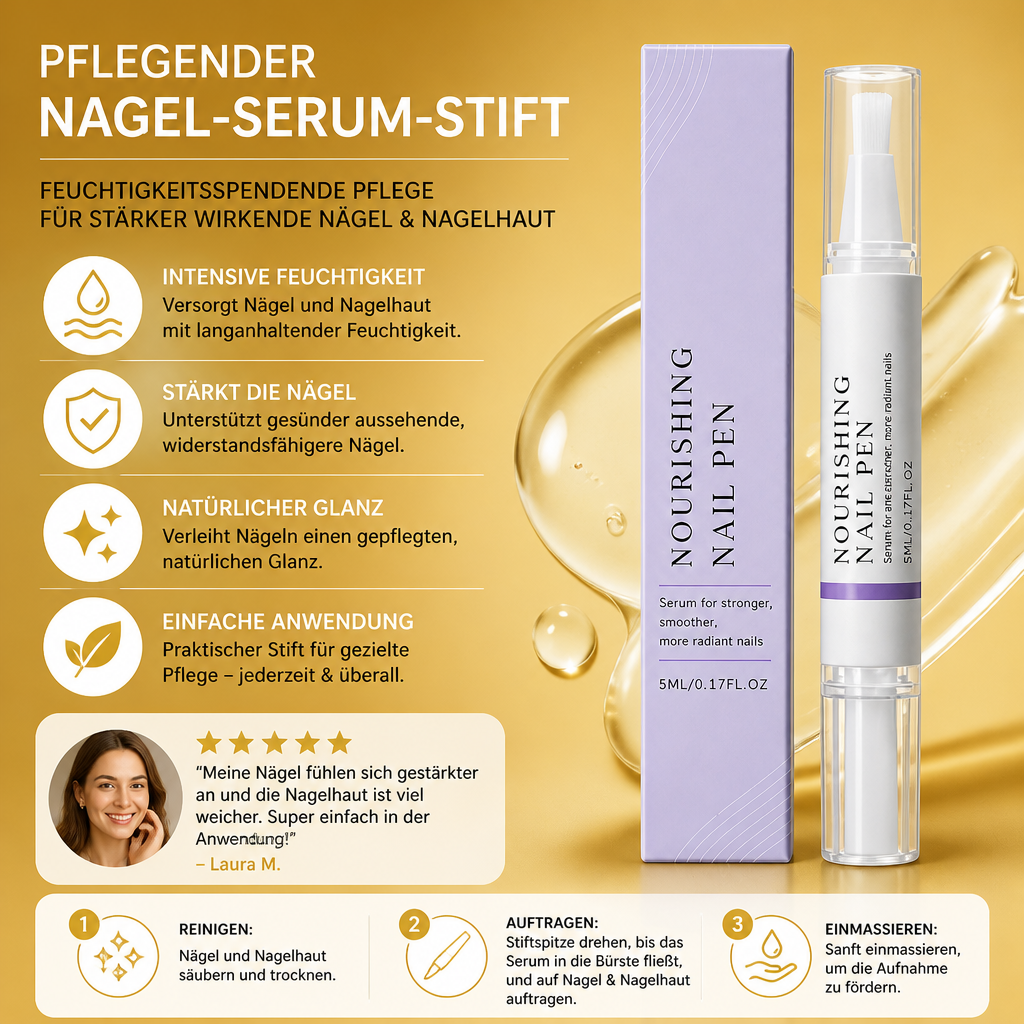Pflegender Nagel-Serum-Stift – Feuchtigkeitsspendende Pflege für stärker wirkende Nägel & Nagelhaut