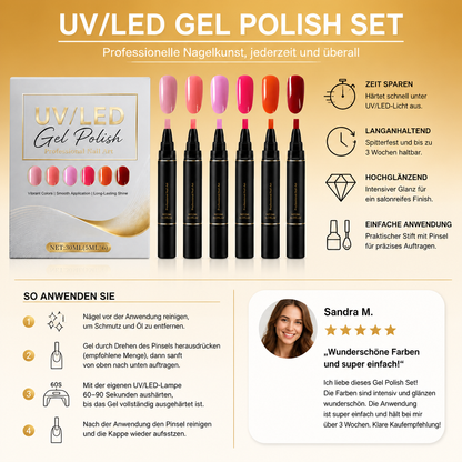 UV/LED-Gel-Nagellack-Set – Glänzende Farben für kreative Nagel-Looks