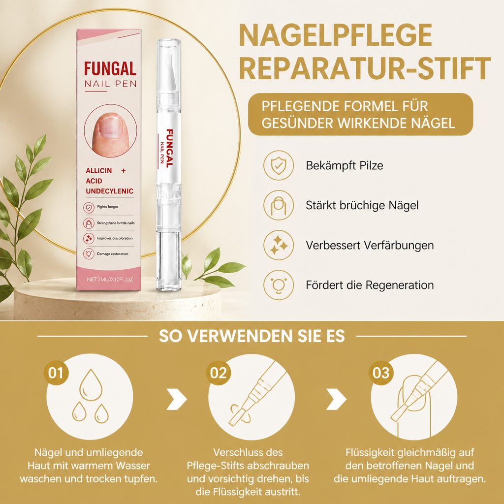 Nagelpflege-Reparatur-Stift – Pflegende Formel für gesünder wirkende Nägel