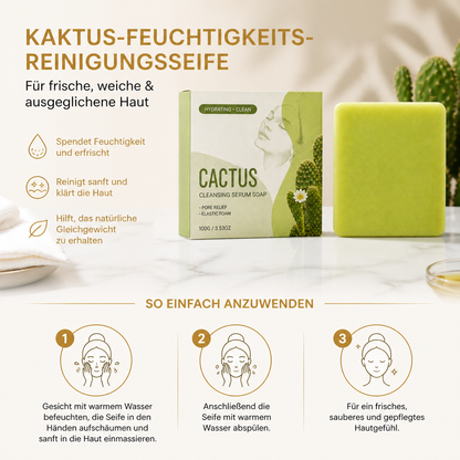 Kaktus-Feuchtigkeits-Reinigungsseife für frische, weiche & ausgeglichene Haut