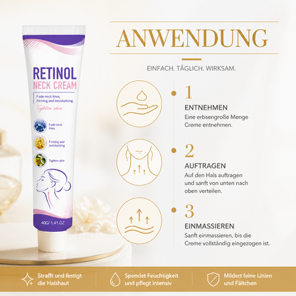 Retinol-Halscreme – Feuchtigkeitsspendende Formel für einen glatter wirkenden Hals