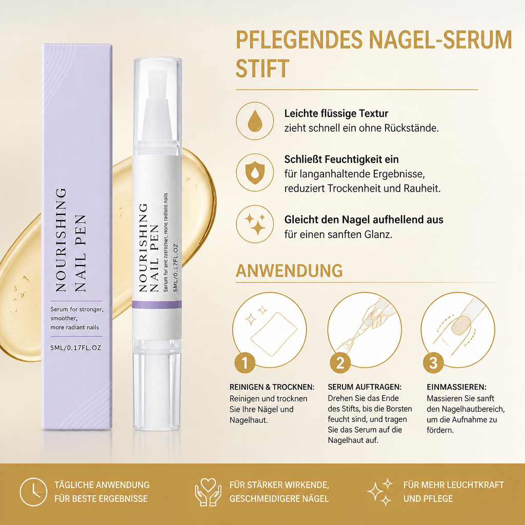 Pflegender Nagel-Serum-Stift – Feuchtigkeitsspendende Pflege für stärker wirkende Nägel & Nagelhaut