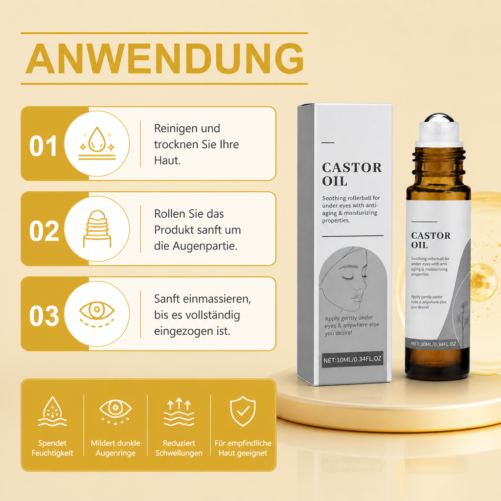 Feuchtigkeitsspendendes Augenserum mit Roll-Applikator und Vitamin E für glatte, erfrischte Haut