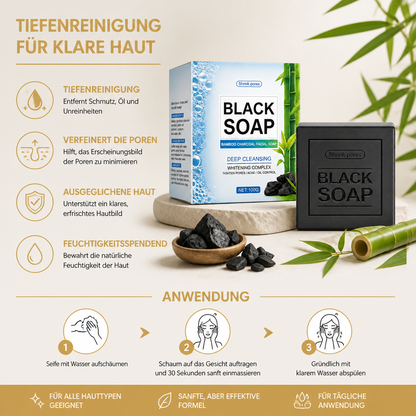 Aktivkohle-Kollagen-Reinigungsseife – Tiefenreinigende Formel für frische, ausgeglichene Haut