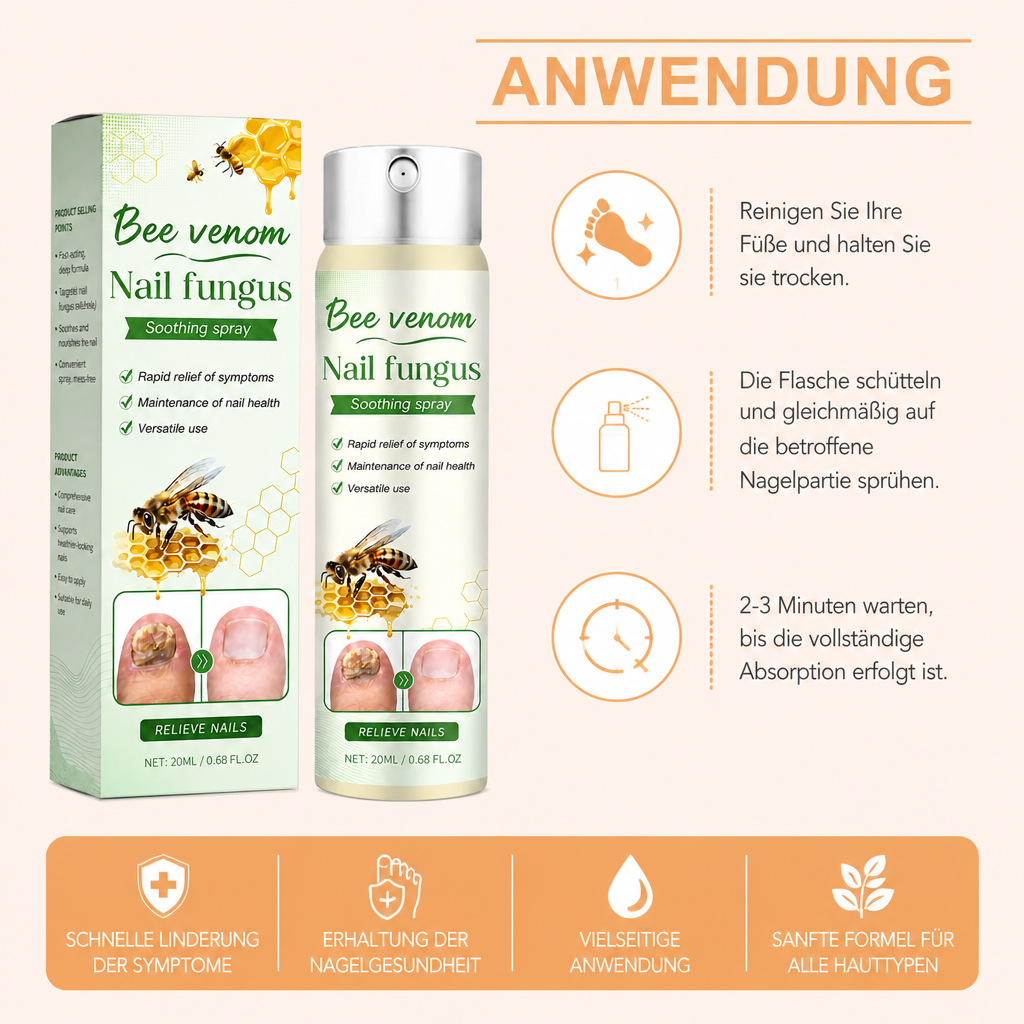 Fußpflege-Spray – Erfrischende Formel für angenehme Füße & Nagelpflege