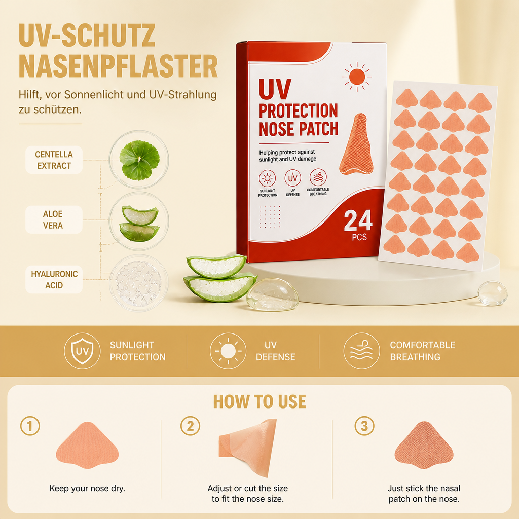 UV-Schutz-Nasenpflaster – Angenehmer täglicher Sonnenschutz
