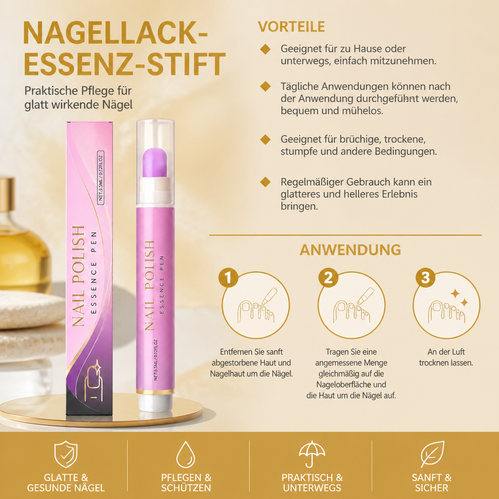 Nagellack-Essenz-Stift – Praktische Pflege für glatt wirkende Nägel