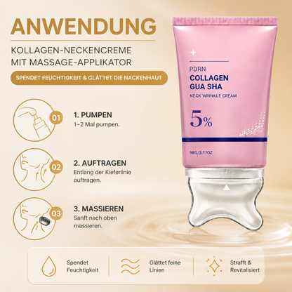 Kollagen-Nackencreme mit Massage-Applikator – Spendet Feuchtigkeit und glättet die Nackenhaut