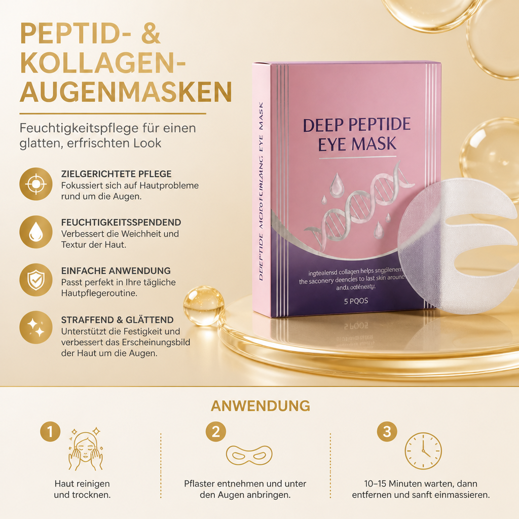 Peptid- & Kollagen-Augenmasken – Feuchtigkeitspflege für einen glatten, erfrischten Look