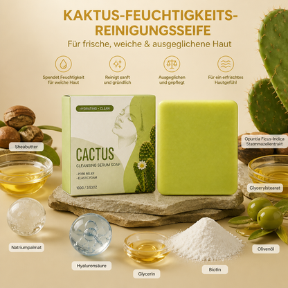 Kaktus-Feuchtigkeits-Reinigungsseife für frische, weiche & ausgeglichene Haut