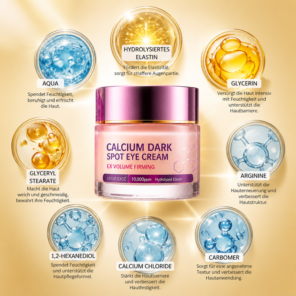 Kalzium- & Elastin-Augencreme für straffer und strahlender wirkende Augen