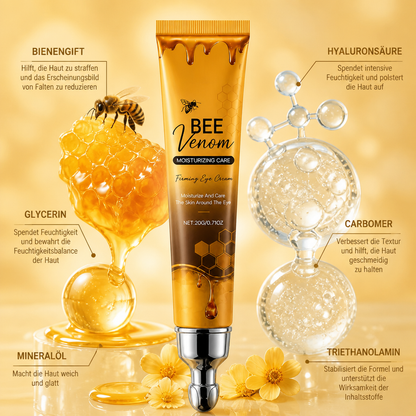 Bienenvenom- & Hyaluronsäure-Faltenpflege-Augencreme für glatte, mit Feuchtigkeit versorgte Haut