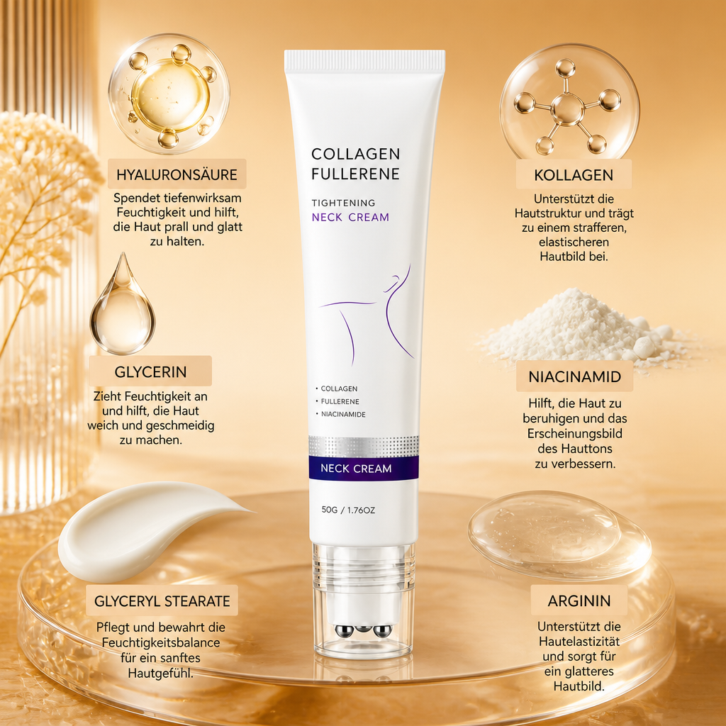 Kollagen-Nacken-Roller-Serum – Feuchtigkeitsspendende Formel für einen glatter wirkenden Nacken