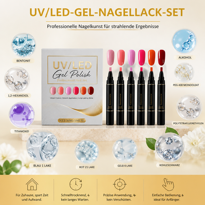 UV/LED-Gel-Nagellack-Set – Glänzende Farben für kreative Nagel-Looks