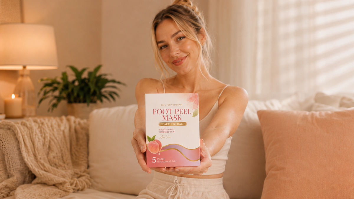 Deutsche Beauty Peelende und Feuchtigkeitsspendende Fußmaske