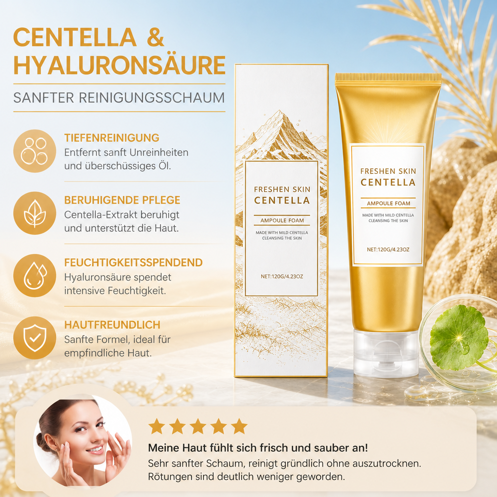 Centella & Hyaluronsäure Gesichtsreiniger – Sanfter Tiefenreinigungsschaum