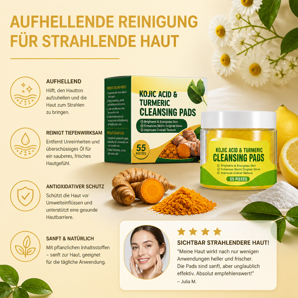Kurkuma & Kojisäure Aufhellende Gesichtsreinigungsseife für Strahlende Haut