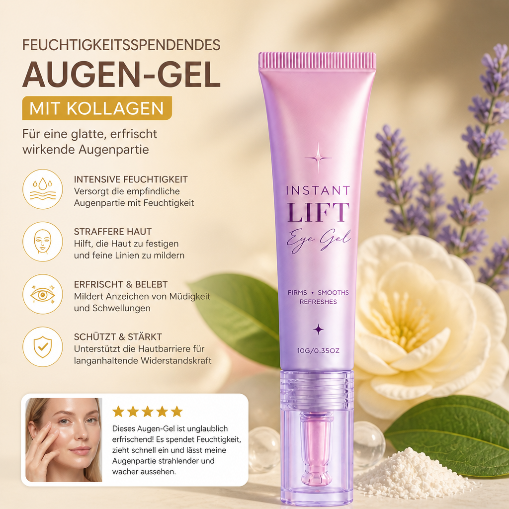Feuchtigkeitsspendendes Augen-Gel mit Kollagen für Glatte, Erfrischt Wirkende Augenpartie