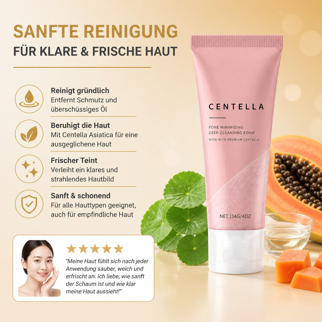 Papaya & Centella Reinigungsschaum – Für Frische, Klarer Wirkende Haut