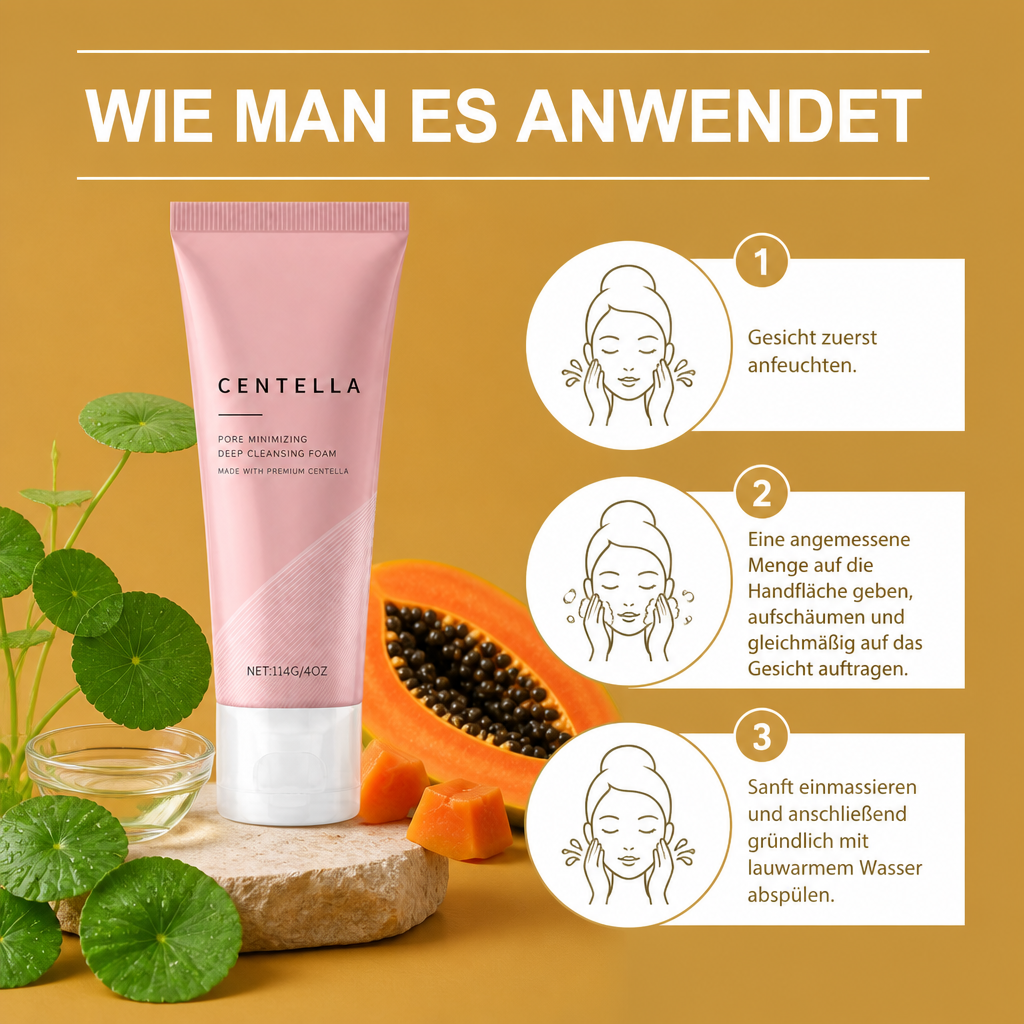 Papaya & Centella Reinigungsschaum – Für Frische, Klarer Wirkende Haut