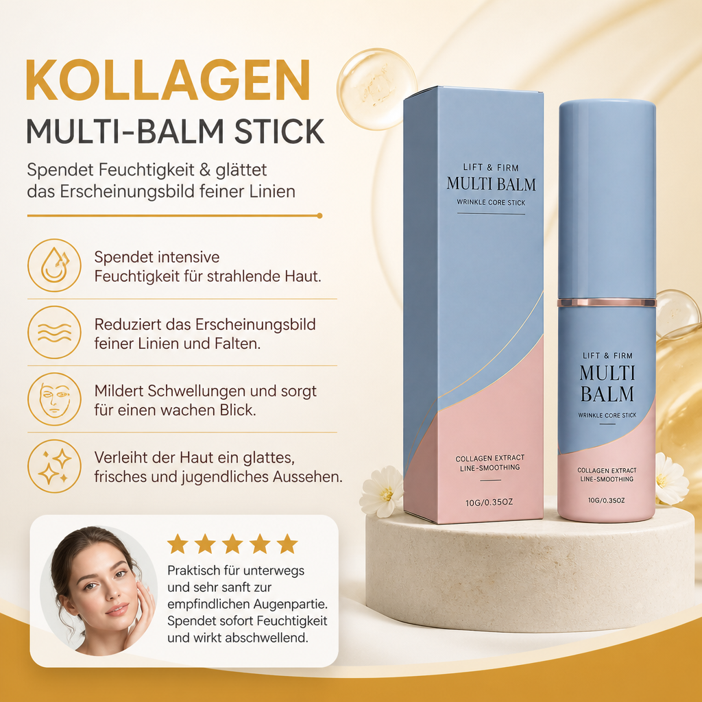 Kollagen Multi-Balm Stick – Spendet Feuchtigkeit & Glättet Das Erscheinungsbild Feiner Linien