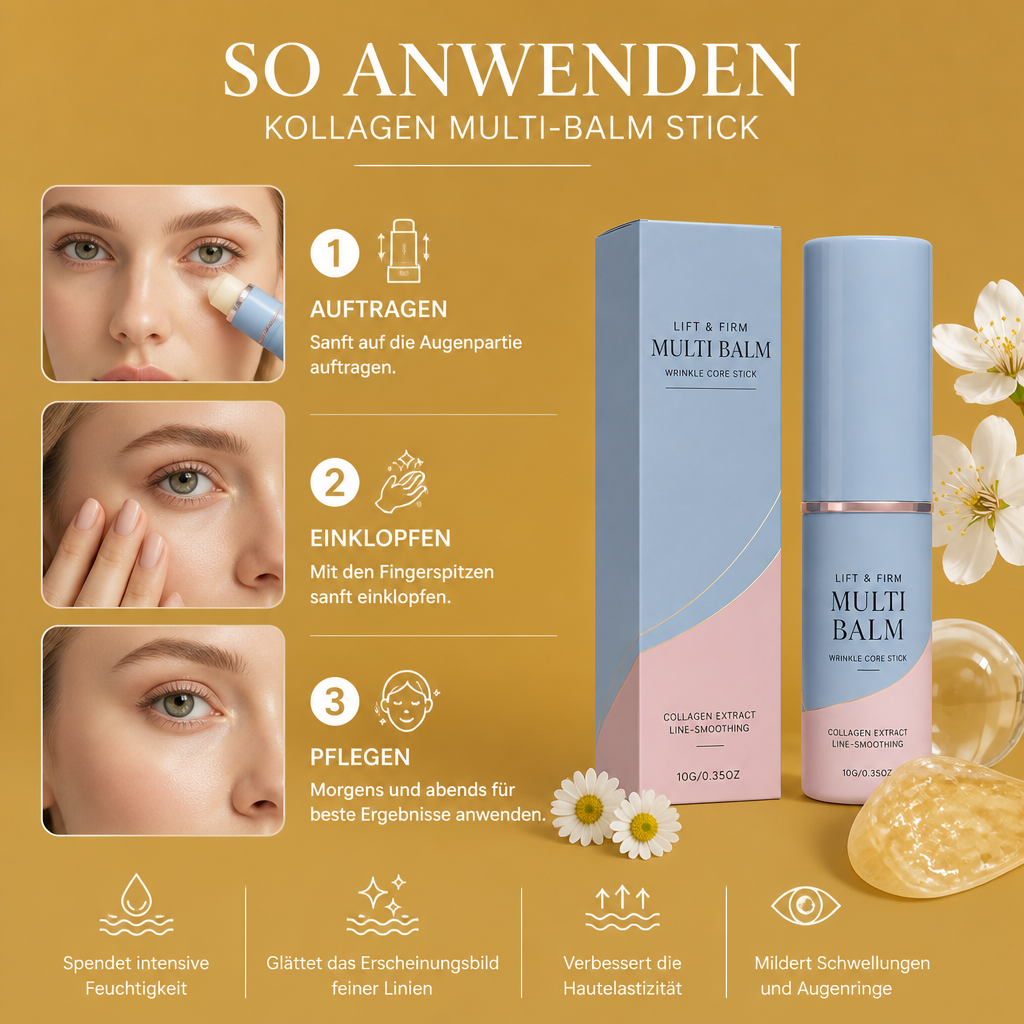 Kollagen Multi-Balm Stick – Spendet Feuchtigkeit & Glättet Das Erscheinungsbild Feiner Linien