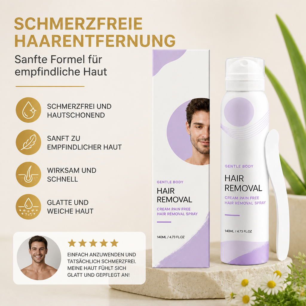 Schmerzfreie Haarentfernungscreme für Männer – Sanfte Formel für Empfindliche Haut