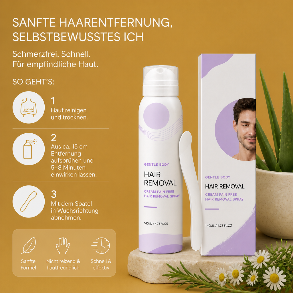 Schmerzfreie Haarentfernungscreme für Männer – Sanfte Formel für Empfindliche Haut