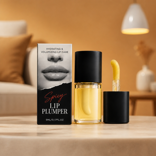 Koreanischer Würziger Lip Plumper Gloss – Voller Aussehende Lippen mit Hochglanz-Finish